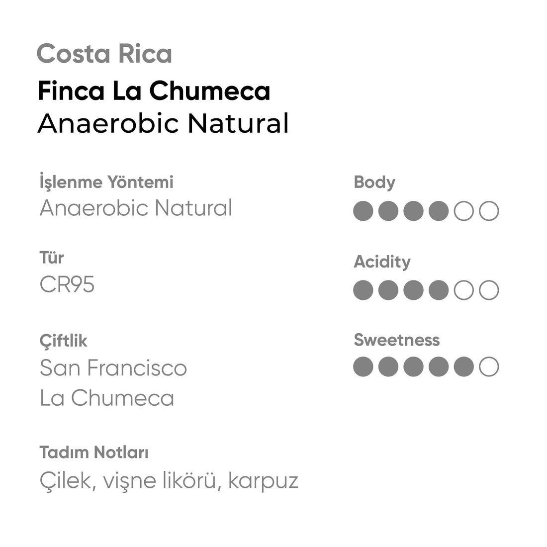 Costa Rica Finca La Chumeca Anaerobic Natural
